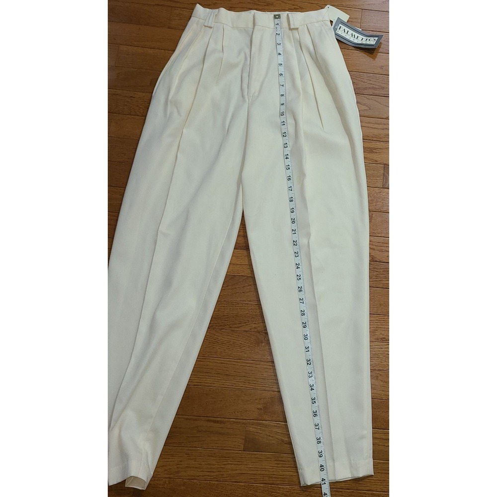 NWT 80s Vtg Palmetto's Pants Size 7 Ivory Pleated Front Career or Country Club?!